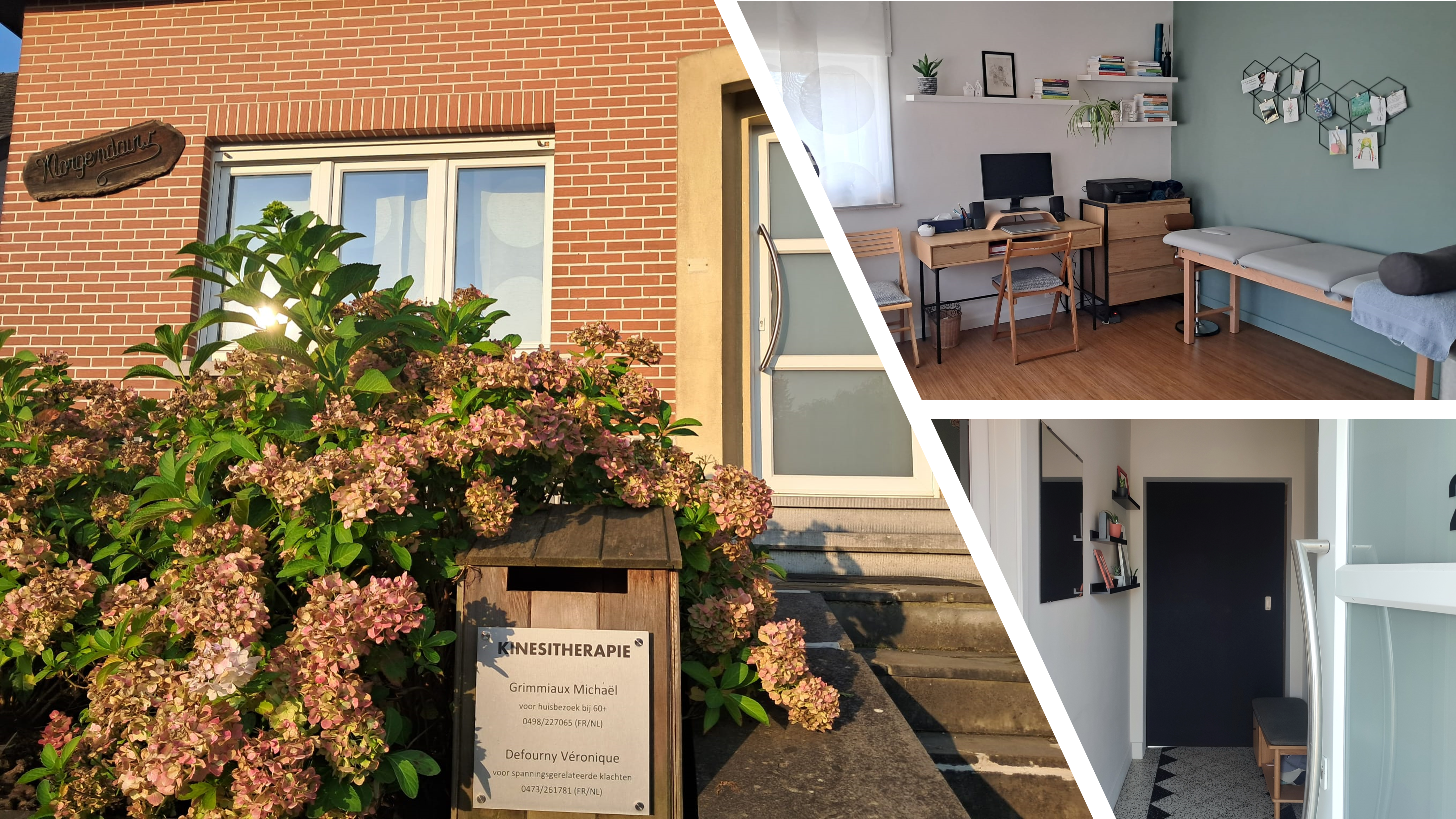 fotos praktijk (buiten, wachtkamer en praktijk)